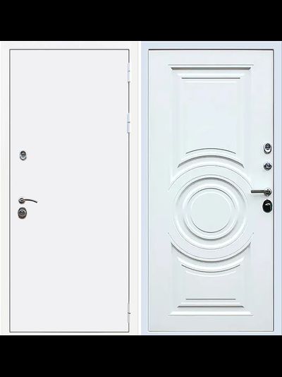 Белая дверь Rx 5 с панелью Гранд