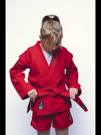 Куртка детская для самбо плетеная ВФС BRAVEGARD Junior красная