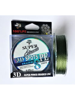 плетенка  Х8  3D SPOTS  100M  0.12mm