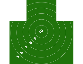 Мишень Remington №4 грудная, 500x500 мм, зеленая (упаковка 50 шт)