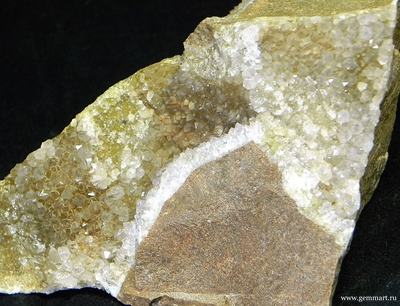 Друза бледного Аметиста с друзой прозрачного Кварца