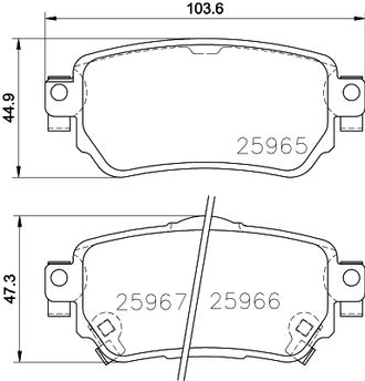 Задние колодки NISSHINBO для  Nissan Qashqai j11 (Япония)