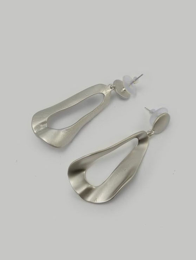 (АРТИКУЛ: 6584/91) СЕРЬГИ ЖЕНСКИЕ, ПОДВЕСКИ, ЦВЕТ "МАТОВОЕ СЕРЕБРО"