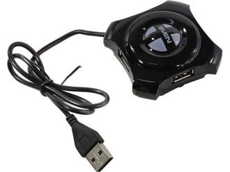 Концентратор USB 2.0 Sven HB-432 SV-017330 black, 4хUSB, кабель