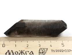 Кварц дымчатый, раухтопаз, кристалл двухголовик, Бразилия (55*15*14 мм, 17 г) №35764