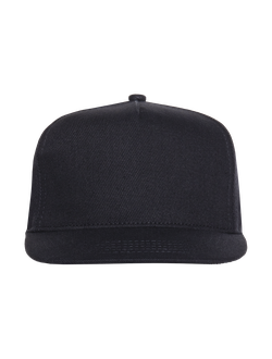 Бейсболка прямой козырёк STAN 5 клиньев хлопок 330,08, Чёрный