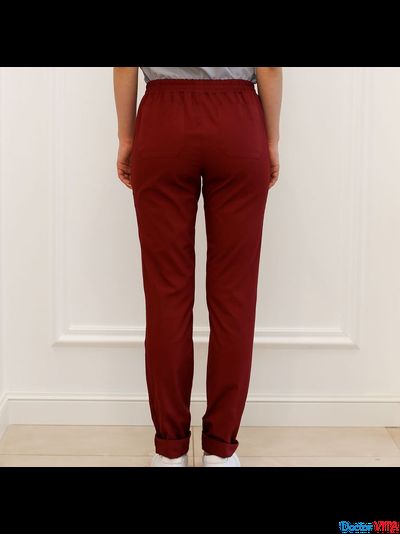Брюки-слимы DOCLIKE SLIM DL233 Бордовые