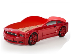 кровать-машина Мустанг 3D красный