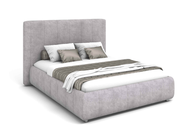 Двуспальная односпальная мягкая кровать Савойя Ривалли (Rivalli), высокое изголовье, металлоскелет, в съемных чехлах с подъемным механизмом