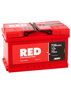 АКБ 6СТ-75 RED о.п. низкая