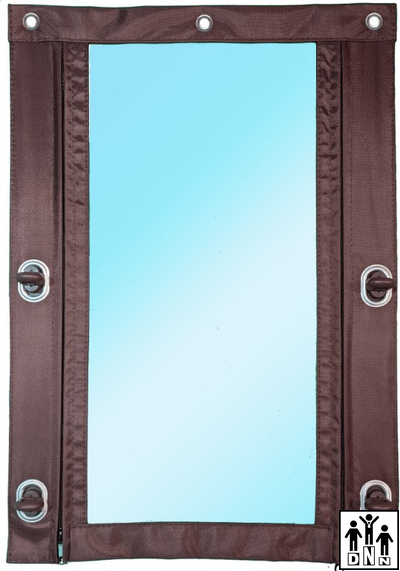 Мягкая дверь из полиуретана 110х200 окантовка Оксфорд коричневый DNN