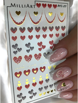 Слайдер-дизайн MilliArt Nails Металл MTL-273