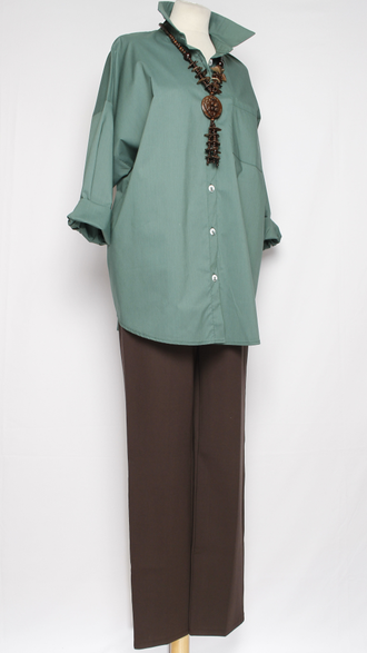 РУБАШКА "КЛАССИКА Карман" малахит р.50,52,58,60