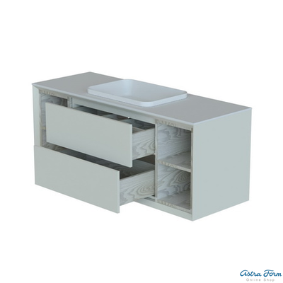 ШКАФ НИЖНИЙ ФРЕЙМ 1400-570-9 СТОЛЕШНИЦА НАТУРАЛЬНЫЙ МРАМОР BIANCO CARRARA