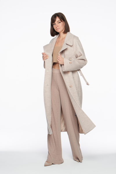 Женское пальто Flirt 619 бежевое 46