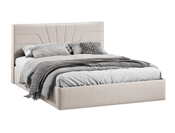 Спальня ПАНДОРА - Кровать c подъемным механизмом Тип 1 Велюр Мокко светлый
