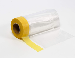 Пленка укрывная с малярной лентой жёлтая специальная бумага