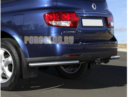 Защита заднего бампера уголки d57 Ssang Yong Kyron (ссанг йонг курон)