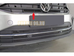 Защита радиатора для Volkswagen Tiguan 2020- black верх PREMIUM