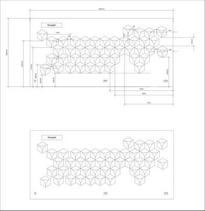 Гипсовая 3D панель "Гекса"