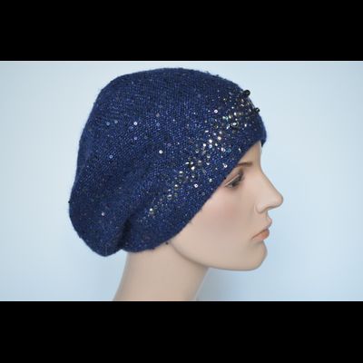 Берет Vizio 1364  B синий стразы