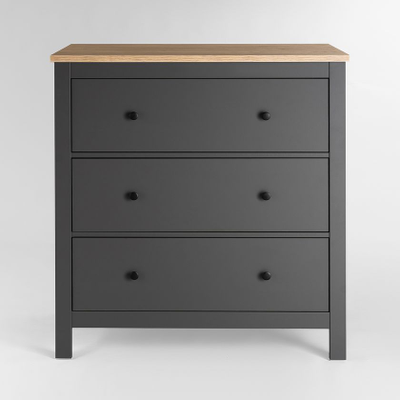 Сага Комод 3 ящика 920х1007х510 серый/ясень