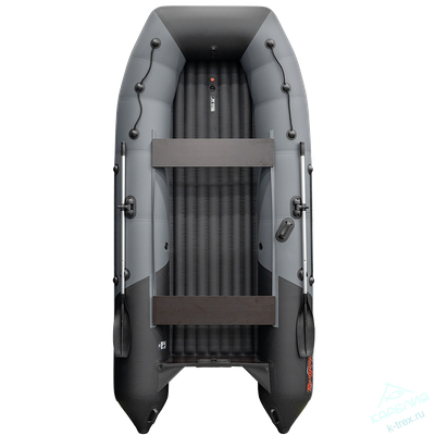Лодка ПВХ Мастер Лодок Таймень RX3700НДНД Графит / Чёрный бронированная