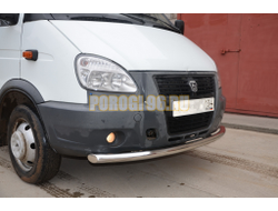 Защита переднего бампера Папа Тюнинг d60 для ГАЗ Газель 27057