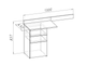 АМЕЛИ Стол 1200 с угловым модулем