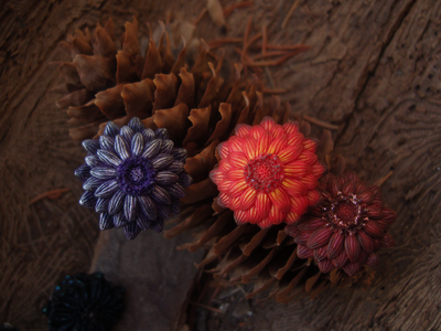 Серия колец-цветов из Зачарованного сада