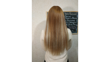 Наращивание и окрашивание волос для добавления густоты объёма красоты волос работа мастерская Ксении Грининой Краснодар 1