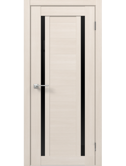 ТУЛЬСКИЕ ДВЕРИ. НЕАПОЛЬ 104. ДУБ БЕЛЕНЫЙ/ СТЕКЛО LACOBEL ЧЕРНЫЙ ЛАК