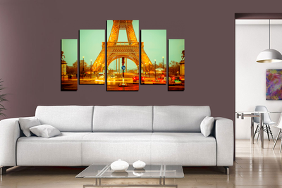 Модульная картина "Однажды в Париже"