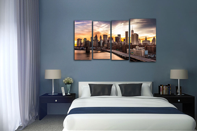 Модульная картина "Закат в Нью-Йорке"