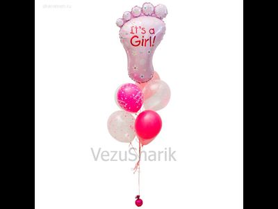 Фонтан шаров: Ножка +5 шаров +2 с конфетти