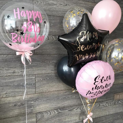 Воздушные шары с индивидуальной надписью