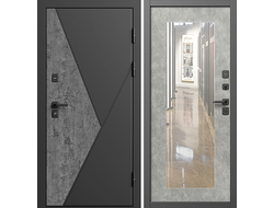 Дверь входная Матрикс бетон с зеркалом Триумф