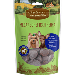 Деревенские лакомства, Медальоны из ягнёнка для мини-пород, 55 г