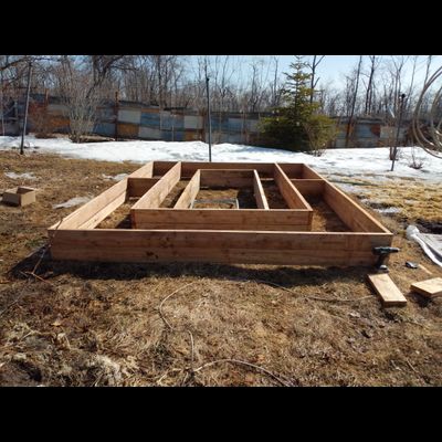 Фундамент из доски 40*150*4000 (без пропитки)