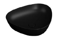 Треугольная раковина-чаша, 47 см, матовая, черная, VitrA PLURAL, 7812B483-0016