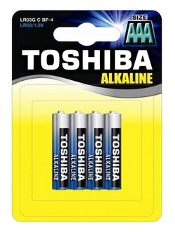 Батарейка щелочная Toshiba LR03/4BL 4 штуки