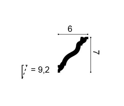 Карниз потолочный с гладким профилем из дюрополимера Orac Decor - Axxent - (Орак Декор-Акцент) CX177