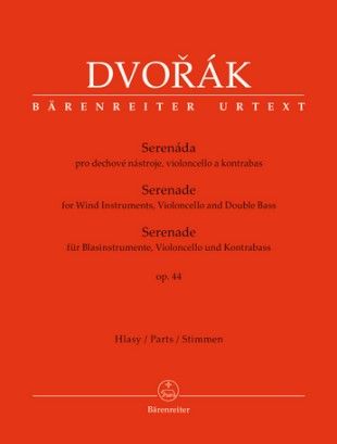 Dvorák, Antonín Serenade op.44 für Bläser, Violoncello und Kontrabass Stimmensatz
