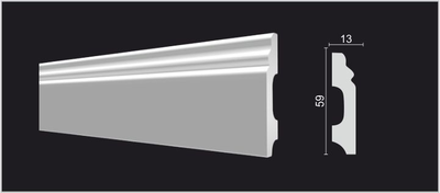 Плинтус DD27 - 59*13*2000мм