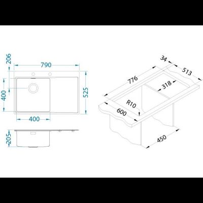 Мойка Alveus Pure 40 чаша справа