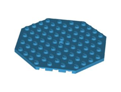 Plate, Modified 10 x 10 Octagonal with Hole, Dark Azure (89523 / 6383009)