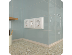 Акриловый плинтус бордюр на столешницу BNV ПШ12 12х12х1800мм Бежевый