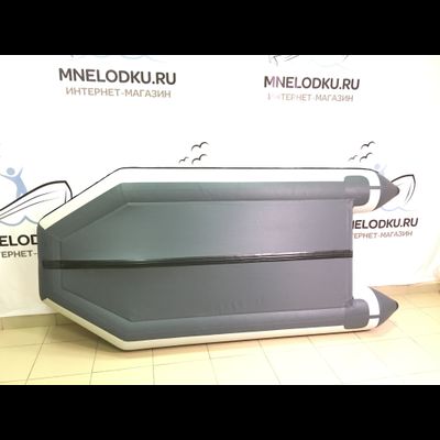 Моторная лодка Аква 2800 слань-книжка киль светло-серый графит