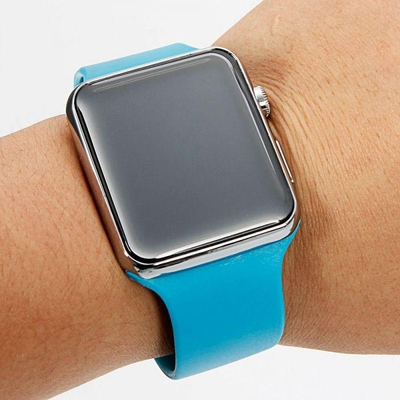 умные часы голубой ремешок