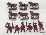 Викинги всадники - 45 мм - коричневый полиэтилен. 6 фигур